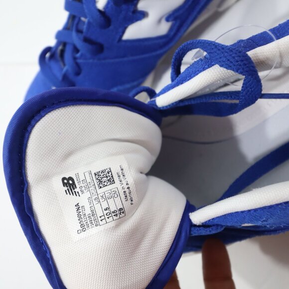 NEW BALANCE 550 SIZE 11D BLUE WHITE GRAY CLASSIC BASKETBALL SHOE BB550VNA - Picture 12 of 13